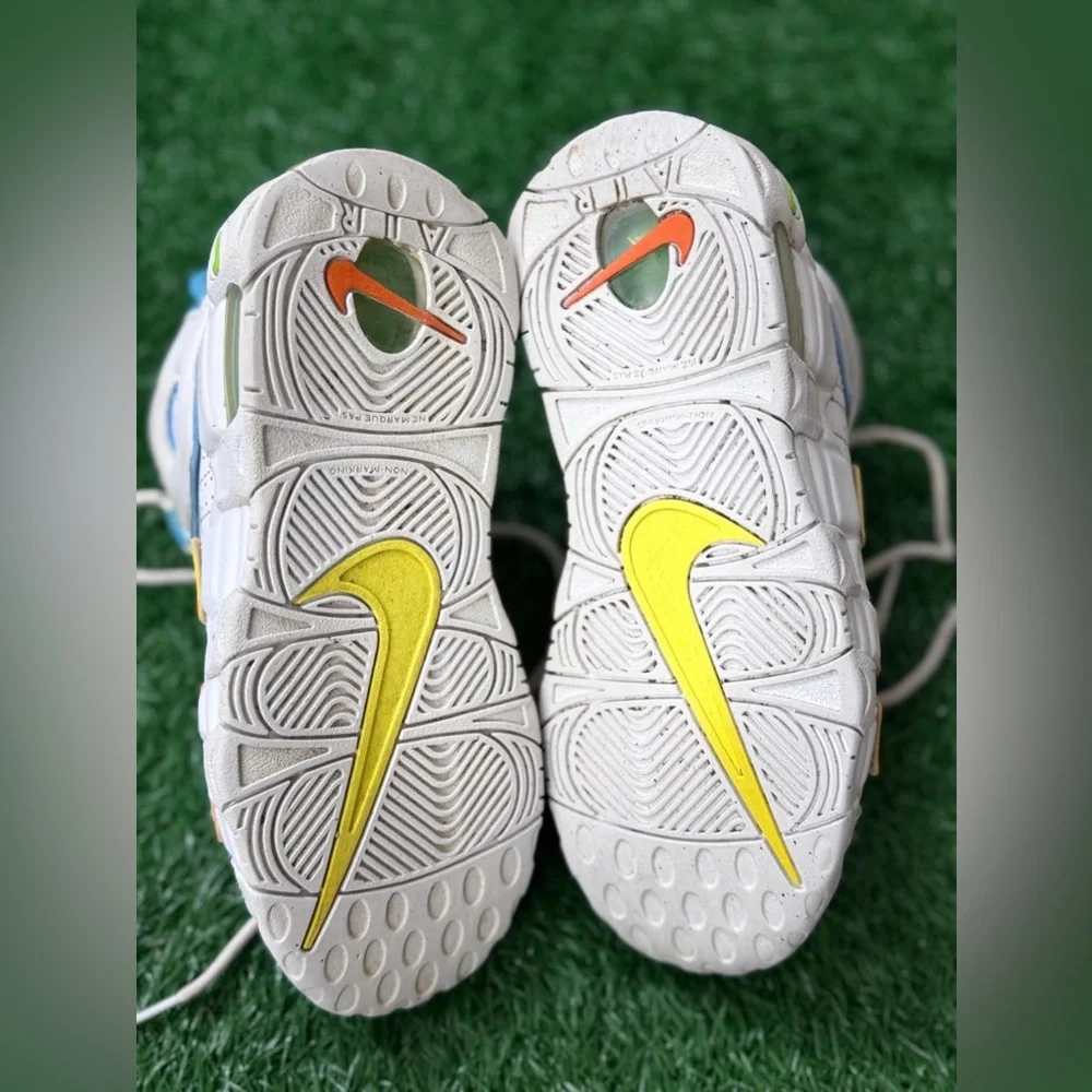 Nike Air‎ More Uptempo White Multi-Color (GS) Size 4.5Y
